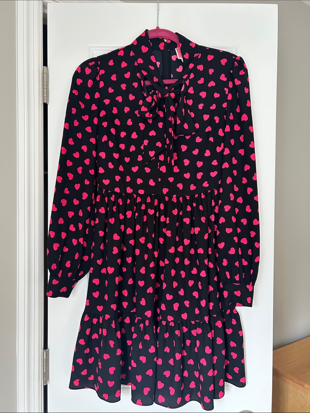 Kate Spade Dress with Pink Heart Print and Bow